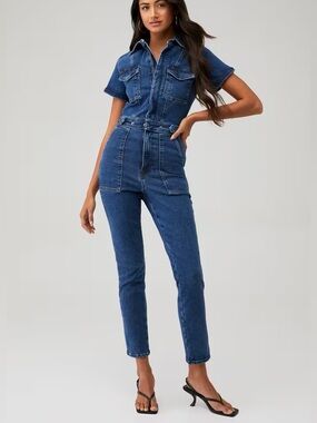 Good American Fit For Success Denim Jumpsuit